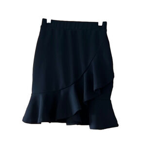 Girls Black Flutter Skirt Size Medium
